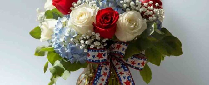 Fourth of July Flowers of red, white and blue